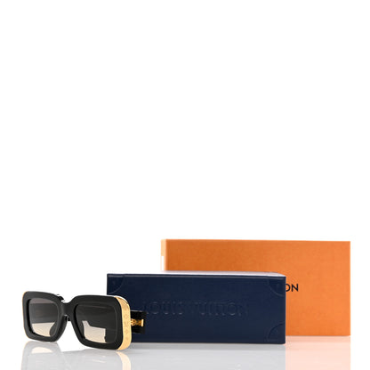 Louis Vuitton Acetate LV Moon Rectangle Sunglasses Z1653W Black 9 of 9