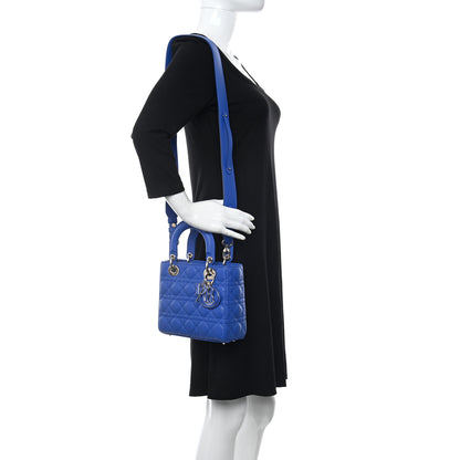 Christian Dior Lambskin Cannage Small My ABCDior Lady Dior Blue 2 of 11