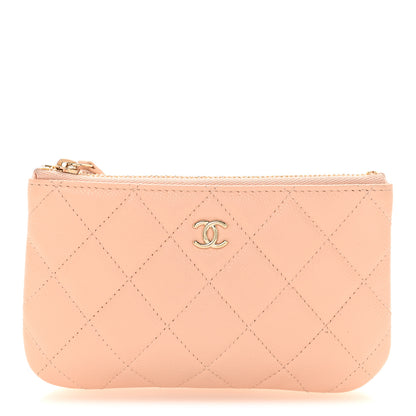 Chanel Caviar Quilted Small Cosmetic Case Beige 1 of 7