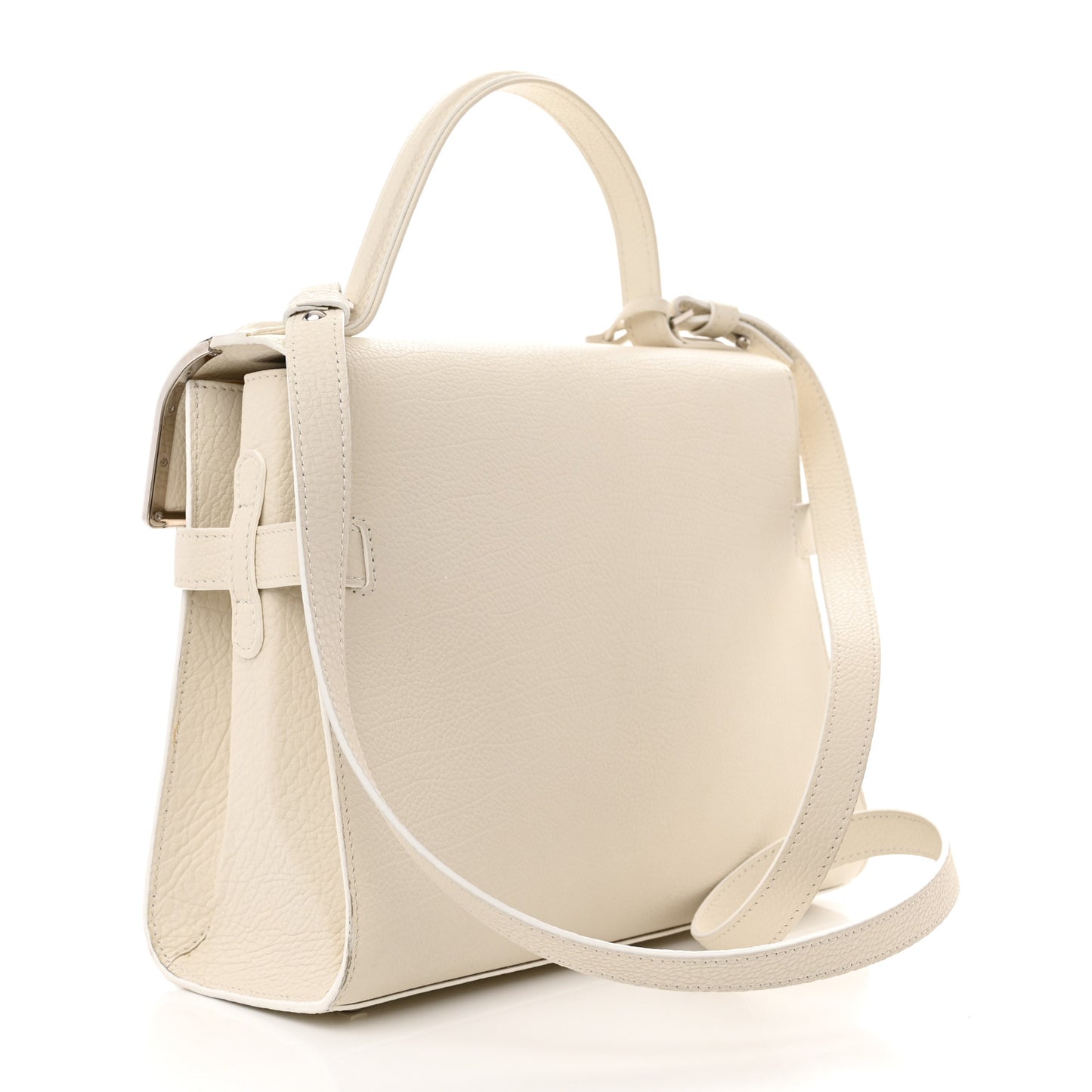 Calfskin MM Tempete Satchel White