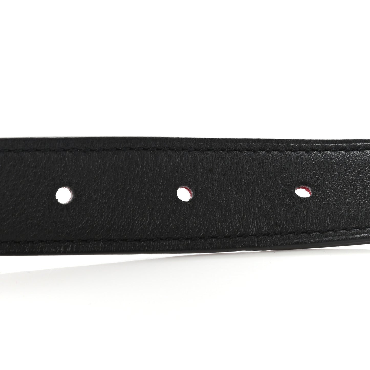 Swift Epsom 24mm Martelee H Belt 90 Black Rouge Casaque