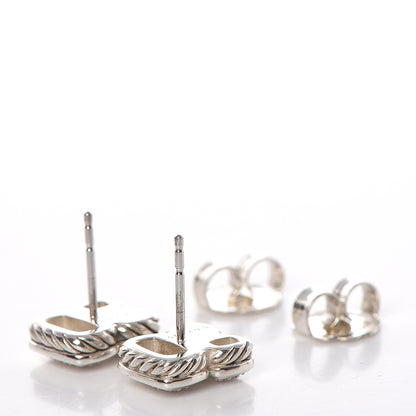 David Yurman Sterling Silver Diamond Confetti Earrings 4 of 4