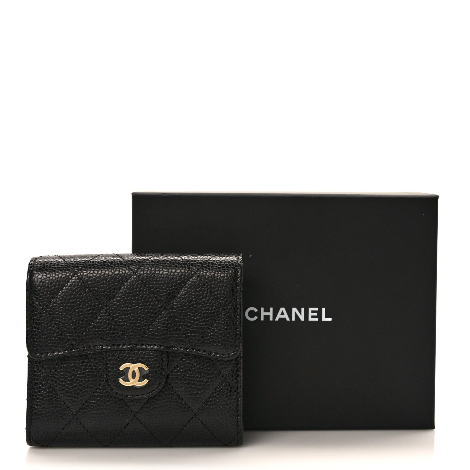 Chanel Caviar Quilted Compact Flap Wallet Black 9 of 9