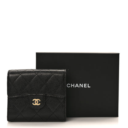 Chanel Caviar Quilted Compact Flap Wallet Black 9 of 9