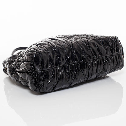 Miu Miu Vinyl Matelasse Tote Black 6 of 10