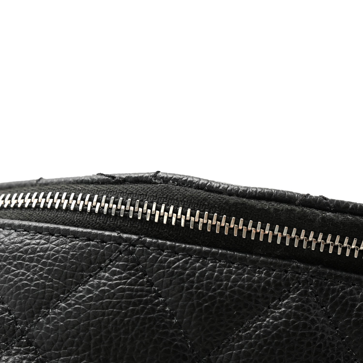 Chanel Grained Calfskin Quilted Waist Belt Bag Black 11 of 12