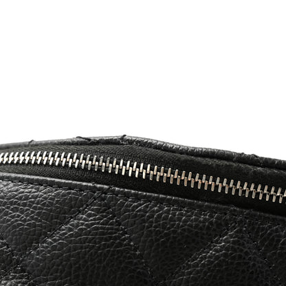 Chanel Grained Calfskin Quilted Waist Belt Bag Black 11 of 12