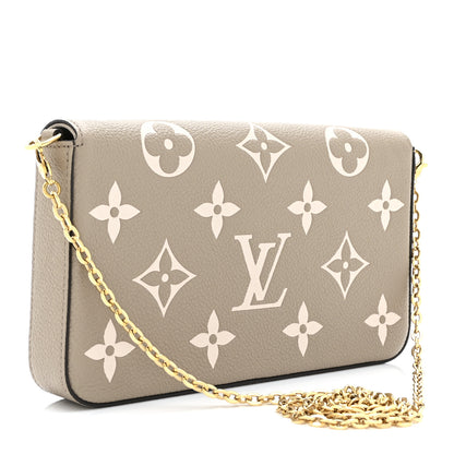 Louis Vuitton Empreinte Monogram Giant Felicie Pochette Tourterelle Creme 4 of 10