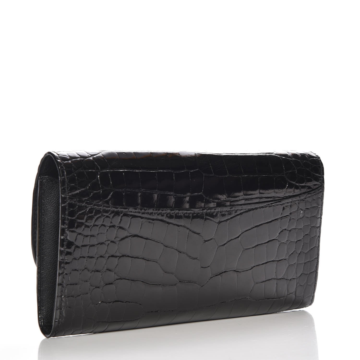 Louis Vuitton Alligator Vivienne LV Long Wallet Black 3 of 9