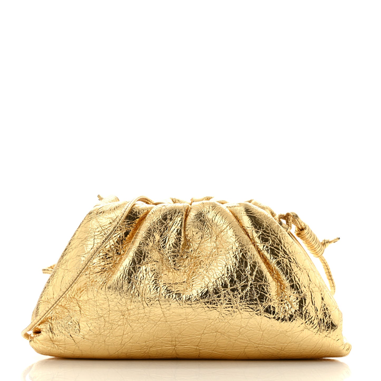 Metallic Bark Calfskin The Mini Pouch Gold