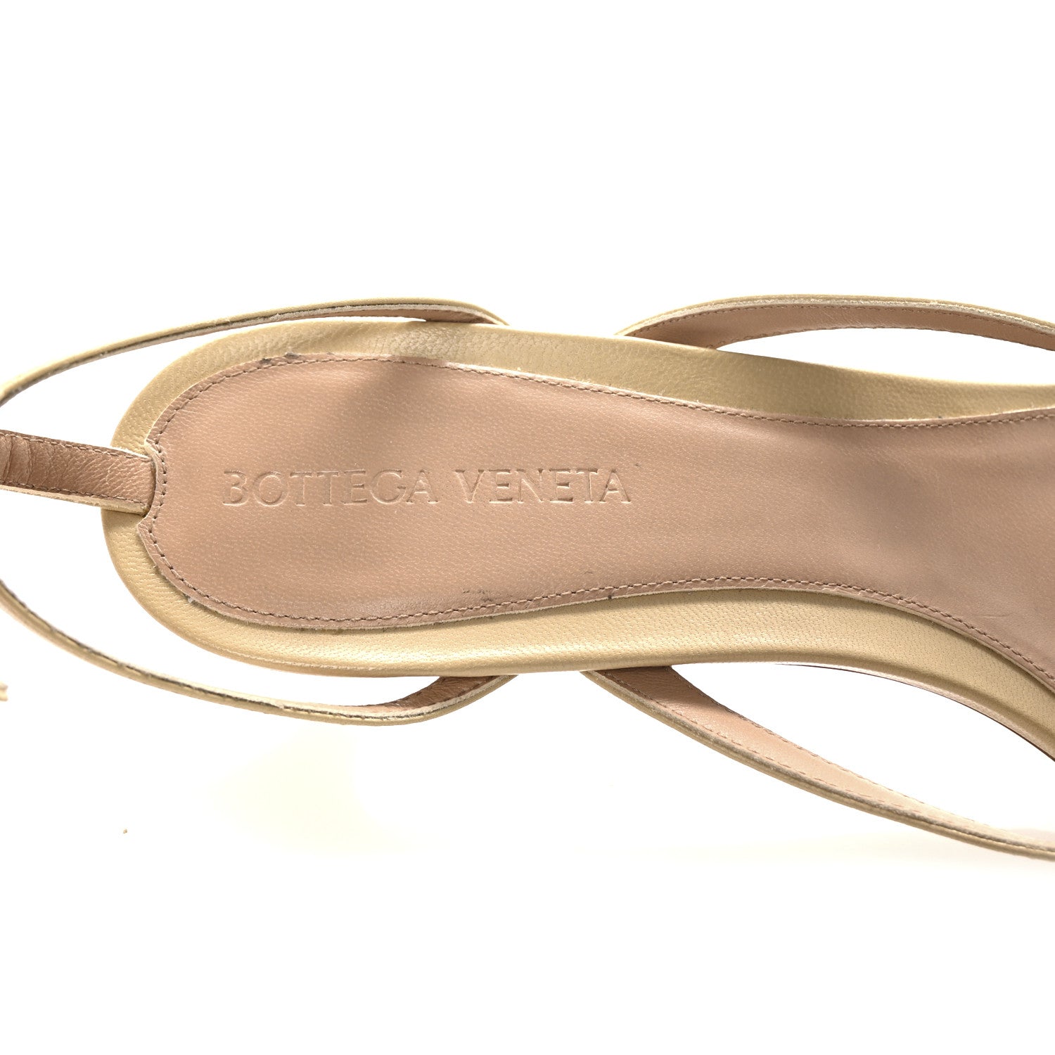 Bottega Veneta Lambskin Stretch Multi Strap 35mm Sandals 38.5 Cane Sugar 8 of 9