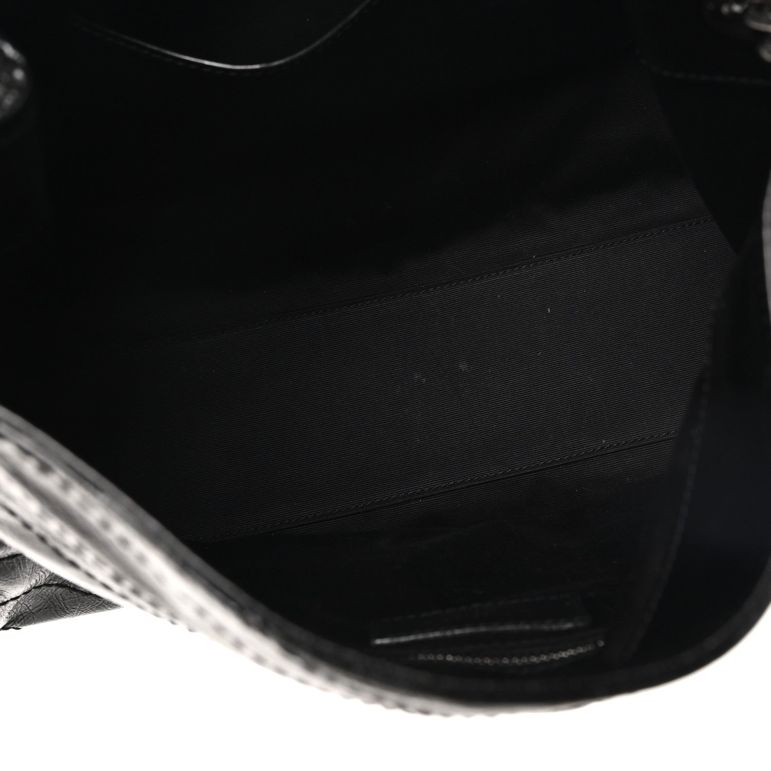 Saint Laurent Crinkled Calfskin Matelasse Monogram Medium Niki Shopper Tote Black 5 of 10