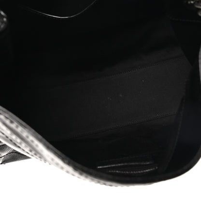 Saint Laurent Crinkled Calfskin Matelasse Monogram Medium Niki Shopper Tote Black 5 of 10