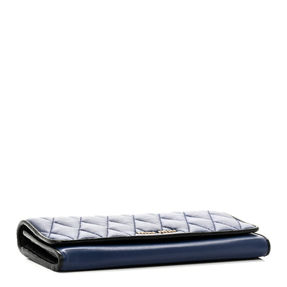 Miu Miu Nappa Quilted Flap Wallet Inchiostro 4 of 7
