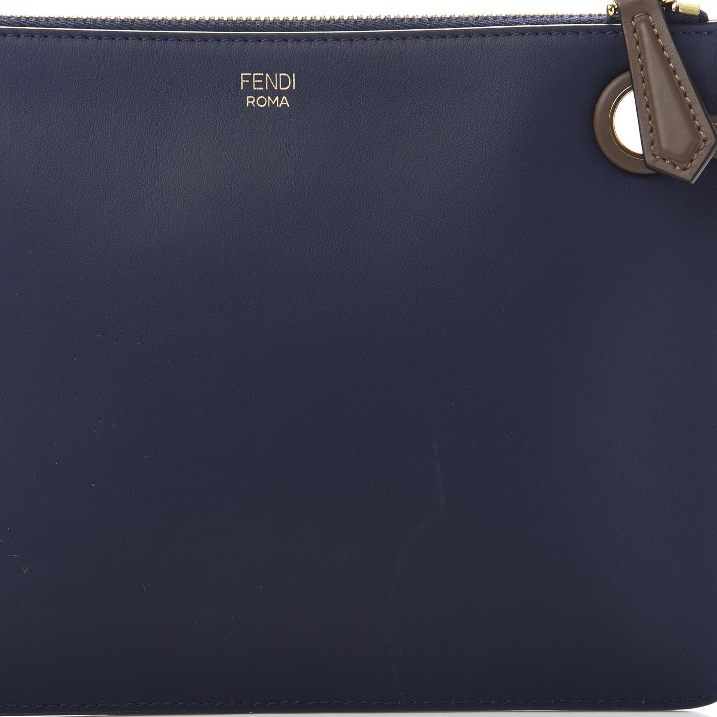 X FILA Vitello Century Mania Bi-Color FF 1974 Embossed Small Flat Clutch Nebula Blueberry Multicolor