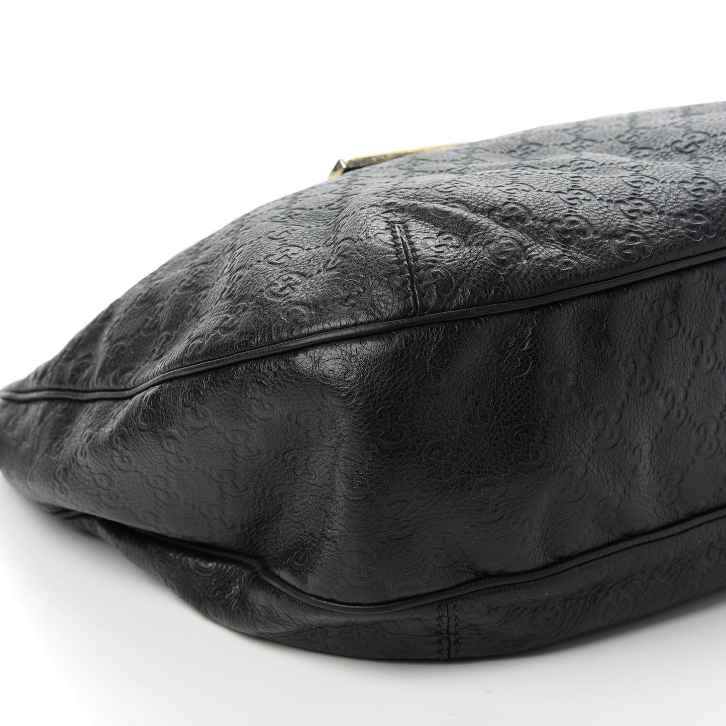 Guccissima Large New Ladies Web Hobo Black