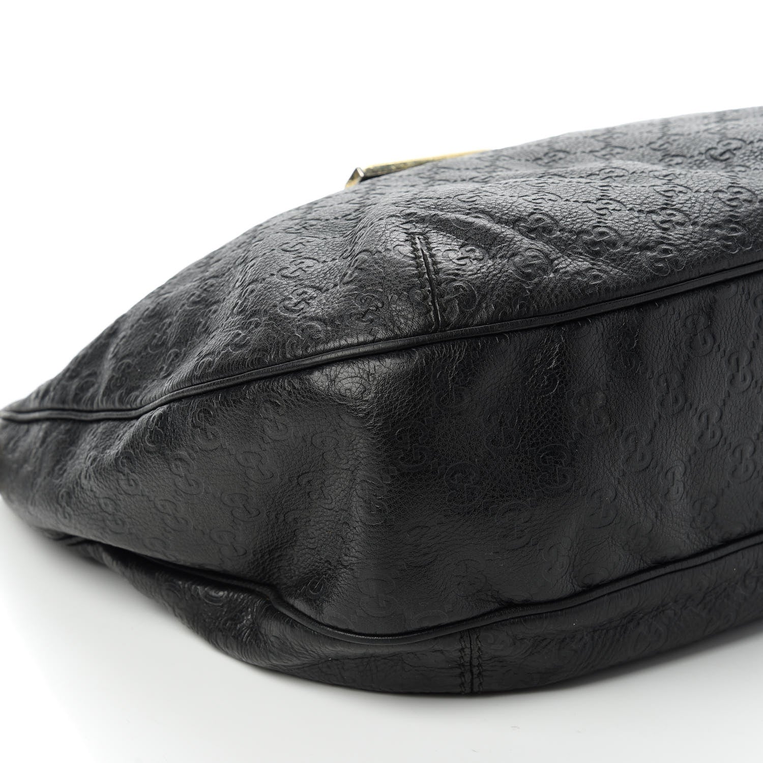 Gucci Guccissima Large New Ladies Web Hobo Black 6 of 11