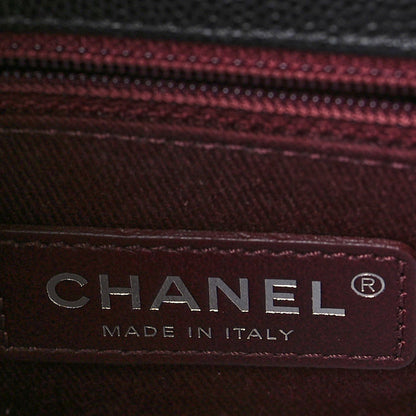 Chanel Caviar Chevron Quilted Mini Coco Handle Flap Black 6 of 8