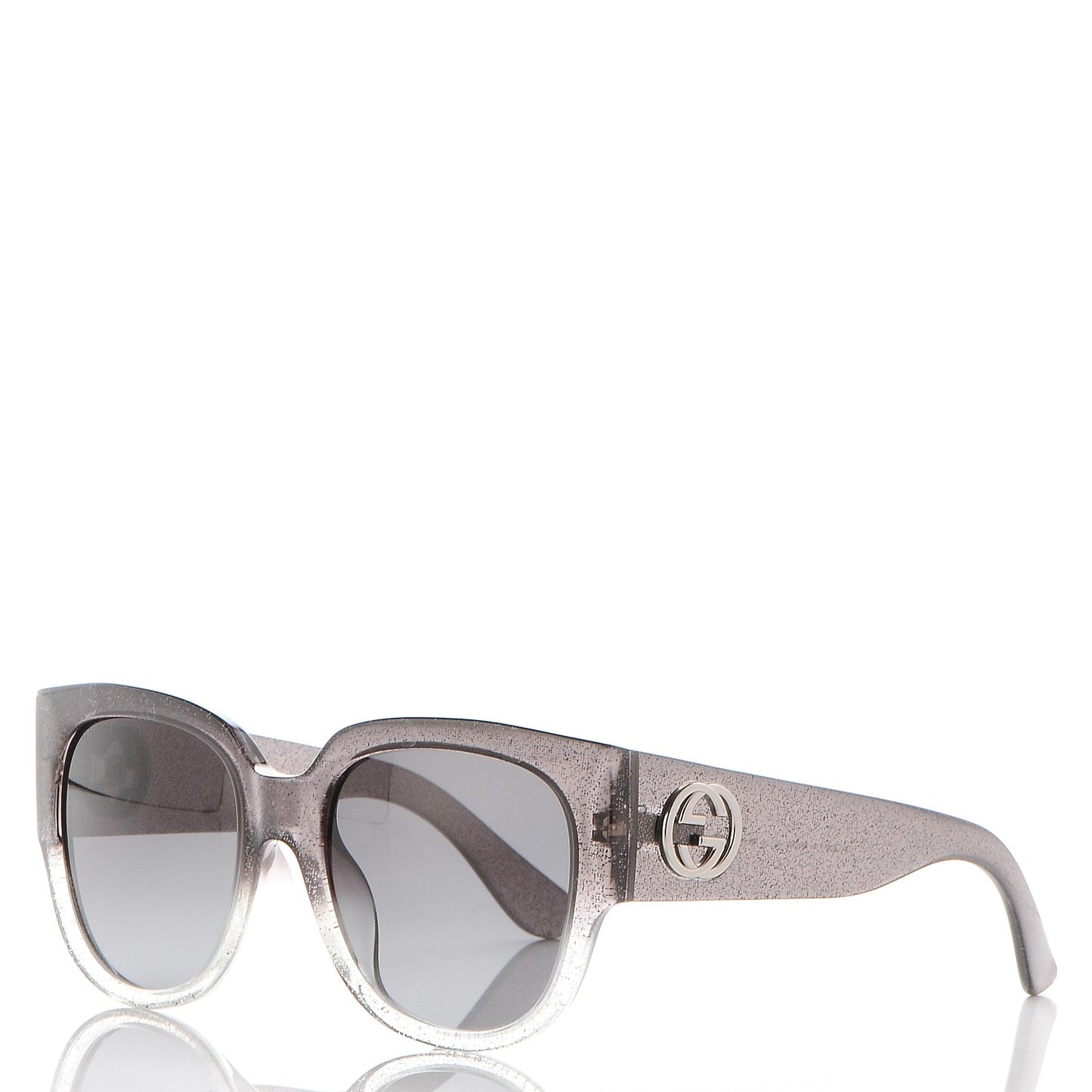Glitter Square Optyl Sunglasses 3836/F/S Black Silver