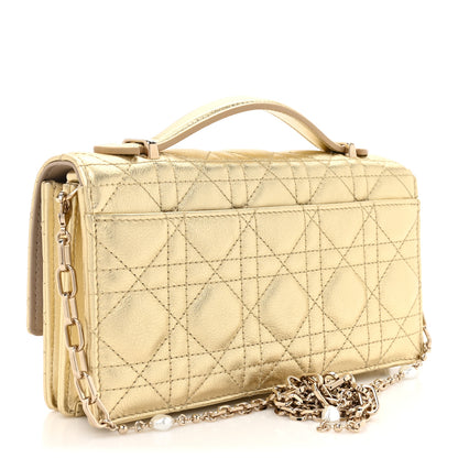 Christian Dior Metallic Lambskin Cannage Mini My Dior Bag Gold 3 of 13