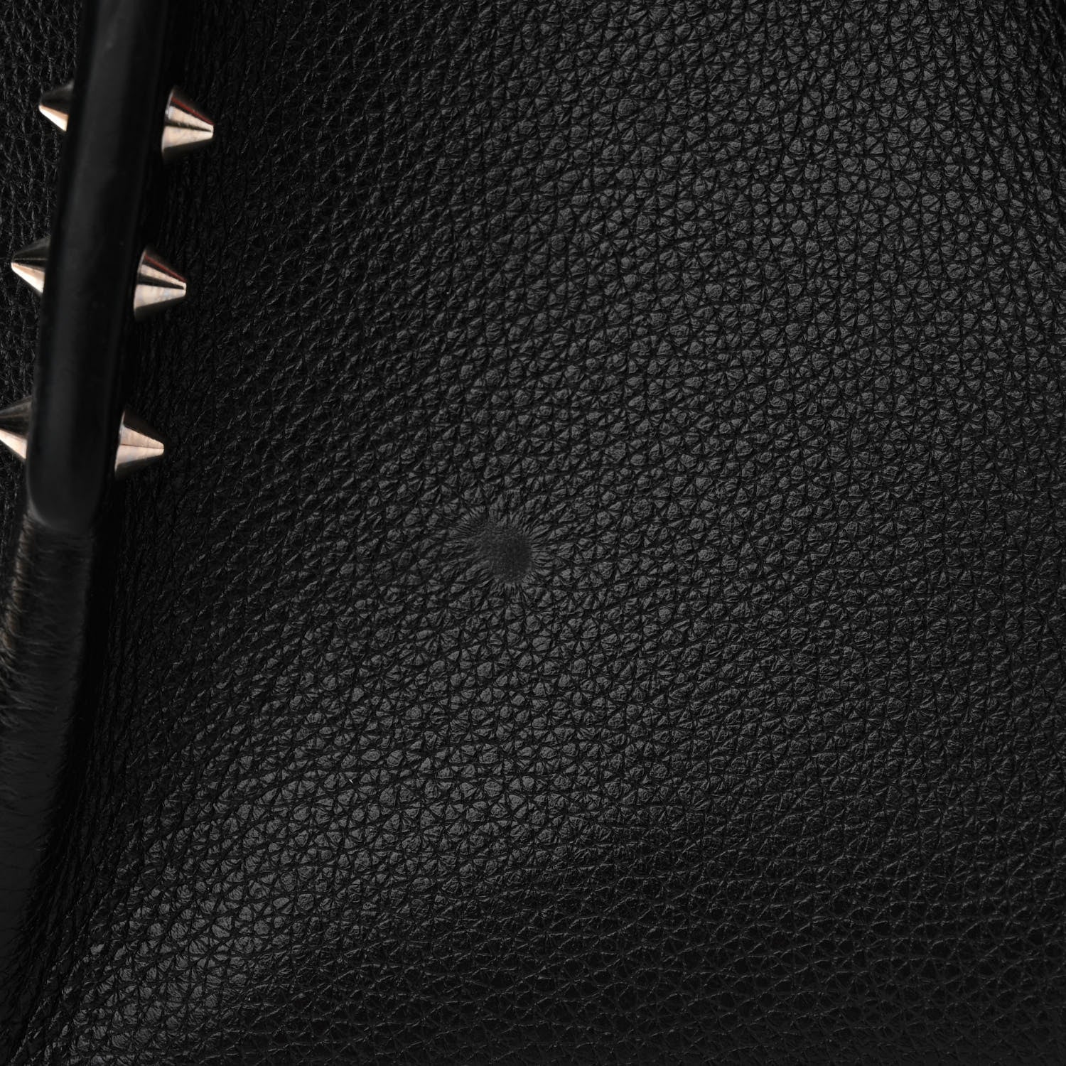 Christian Louboutin Calfskin Spiked Mini Cabarock Shopper Tote Black 12 of 14