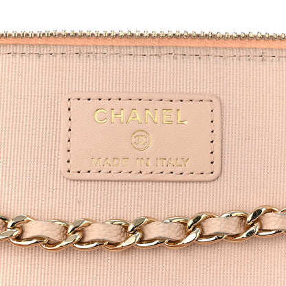 Chanel Caviar Quilted Small Vanity Case With Chain Light Beige 6 of 13