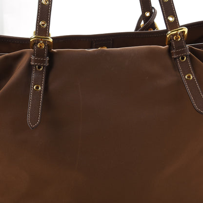 Prada Tessuto Nylon Saffiano Tote Corinto 10 of 12