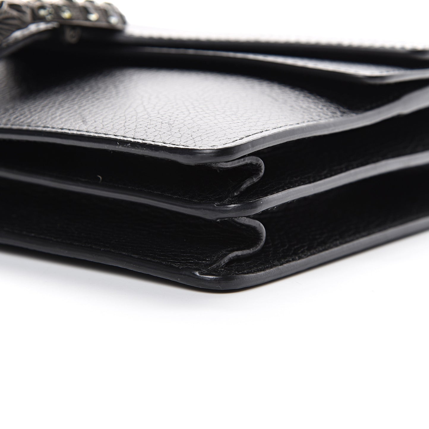Pebbled Calfskin Small Dionysus Shoulder Bag Black