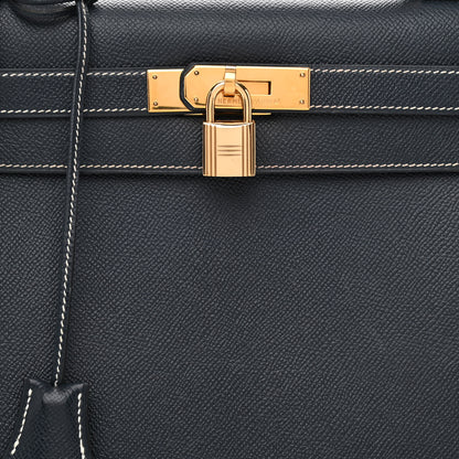 Hermes Courchevel Kelly Sellier 28 Bleu Marine 8 of 11