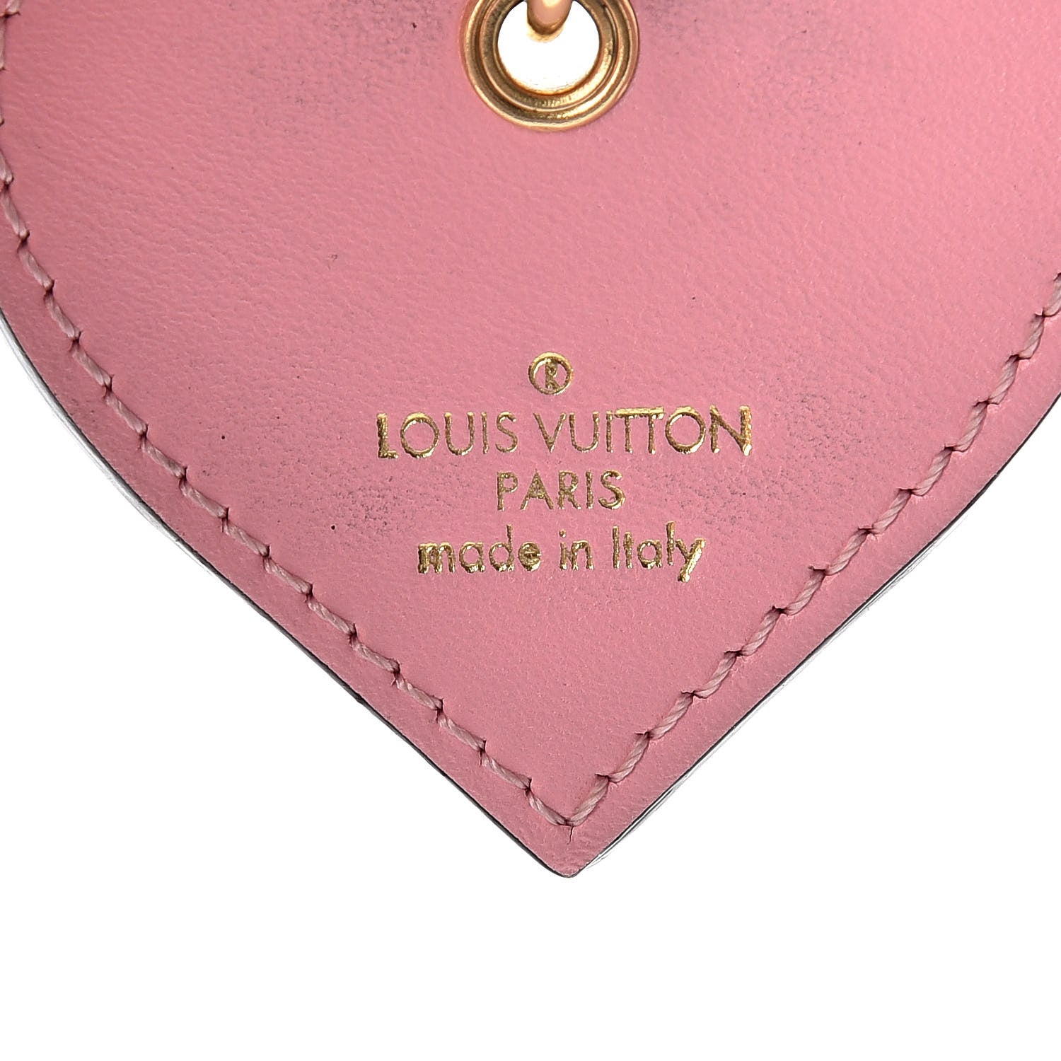 Louis Vuitton Vernis Degrade Love Lock Heart Key Holder Bag Charm Pink White 3 of 5
