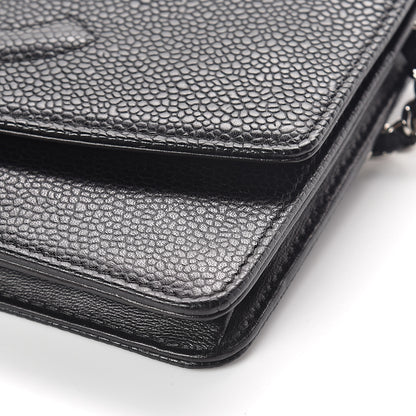 Chanel Caviar Timeless CC Wallet On Chain WOC Black 10 of 11