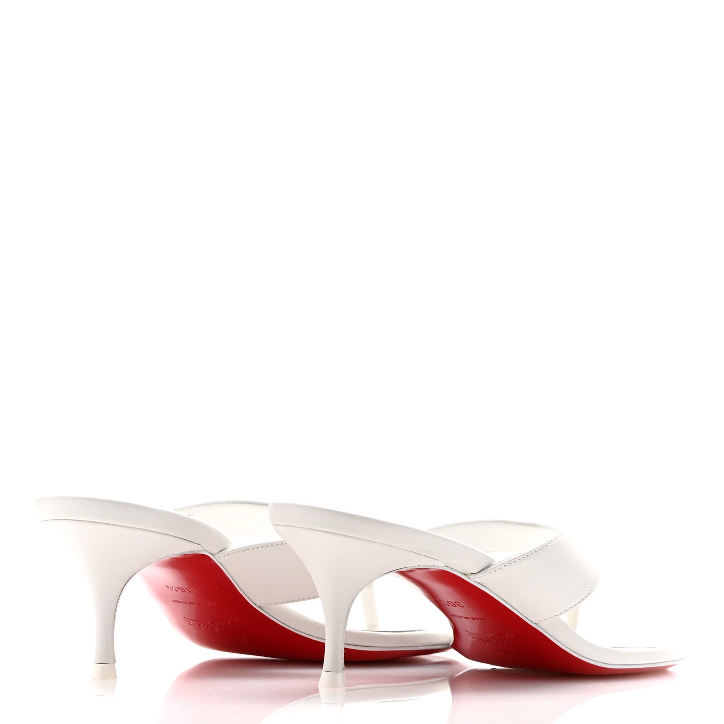 Calfskin Raratonga 55 Thong Sandals 36.5 White