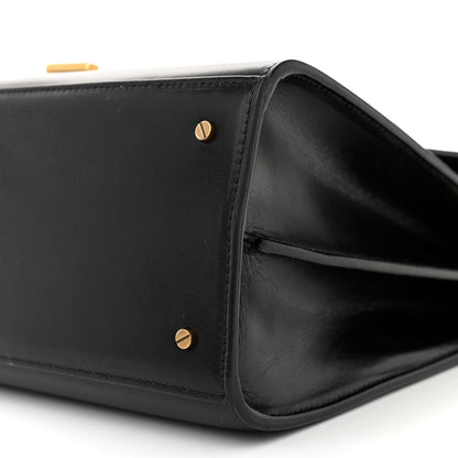 Saint Laurent Smooth Calfskin Medium Classic Monogram Cassandra Top Handle Black Rouge Legion 10 of 16