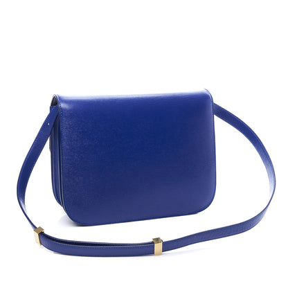 Celine Liege Calfskin Medium Classic Box Flap Bag Indigo 2 of 9
