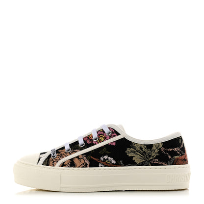 Christian Dior Canvas Jardin Botanique Embroidered Womens Walk'N'Dior Low Top Sneakers 36.5 Black Multicolor 1 of 9