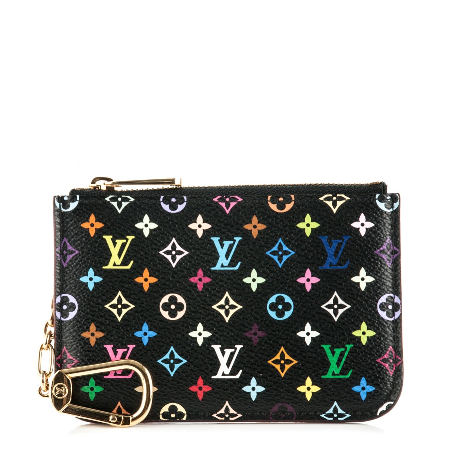 Monogram Multicolor Key Pouch Black Violet