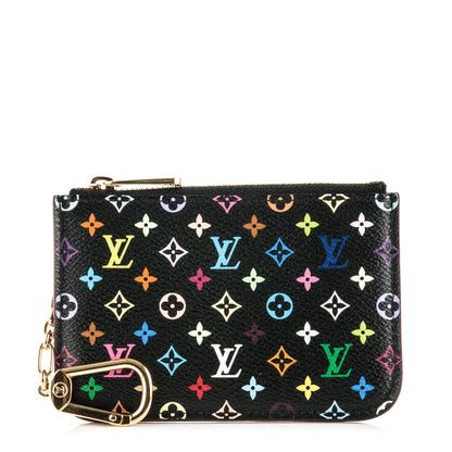Louis Vuitton Monogram Multicolor Key Pouch Black Violet 1 of 7