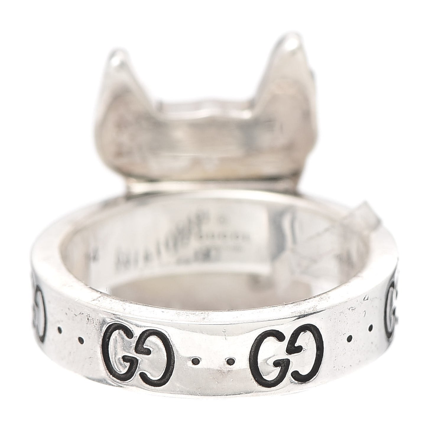 Sterling Silver Enamel Orso Ring 54 6.75