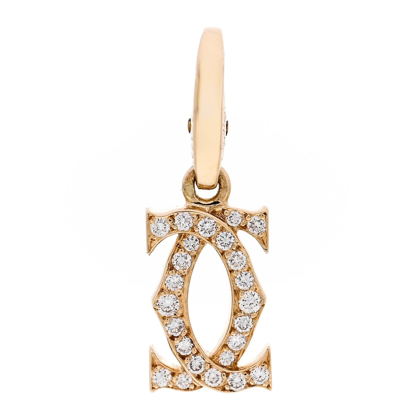 18K Yellow Gold Diamond Logo Charm