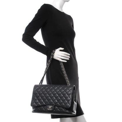 Chanel Caviar Quilted Maxi Double Flap Black 2 of 14
