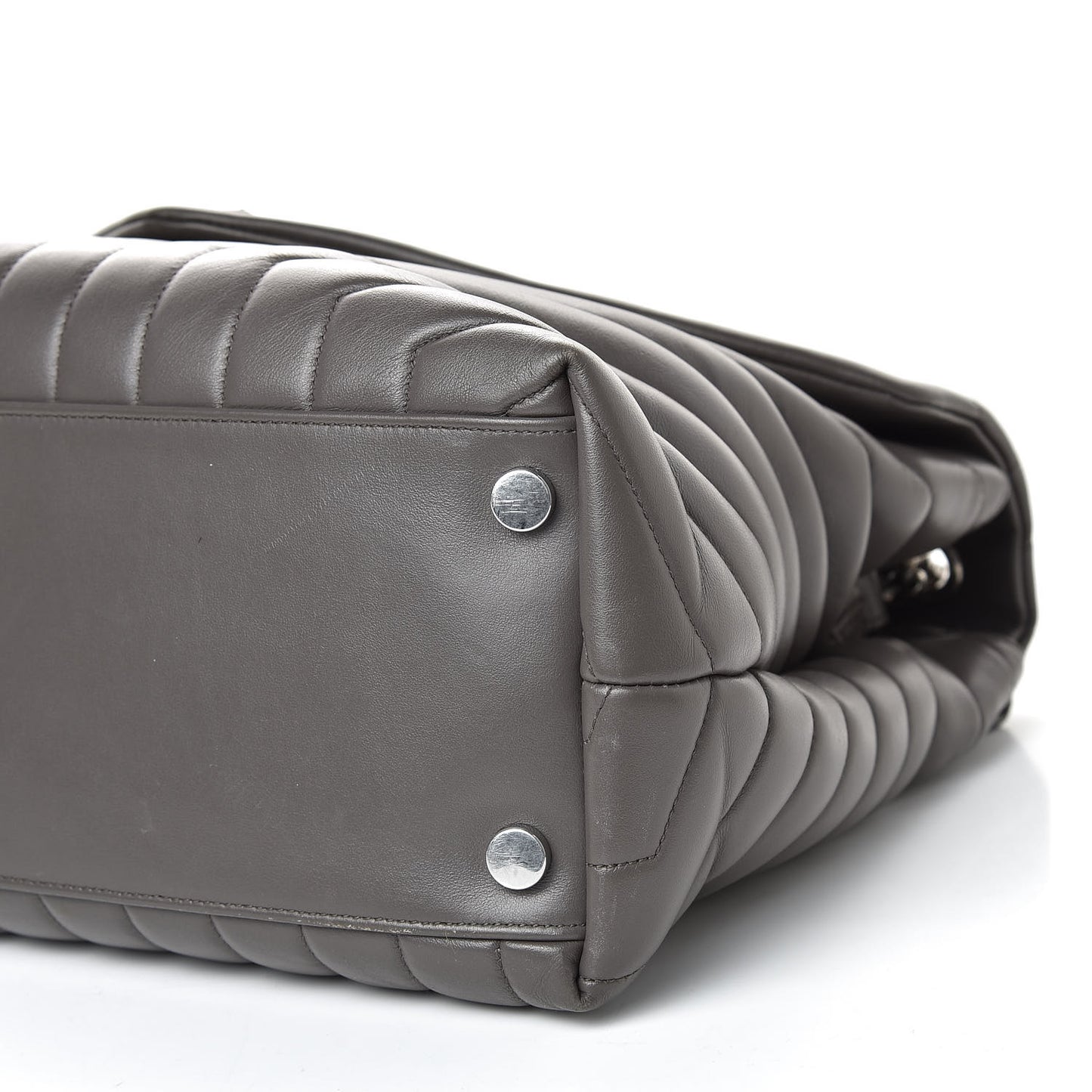 Calfskin Y Quilted Monogram Large Loulou Chain Satchel Earth