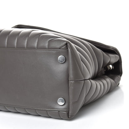 Saint Laurent Calfskin Y Quilted Monogram Large Loulou Chain Satchel Earth 9 of 16