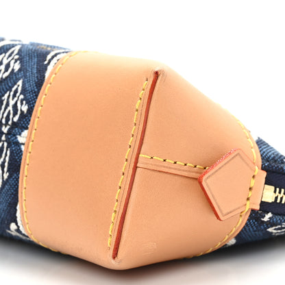 Louis Vuitton Jacquard Since 1854 Cosmetic Pouch PM Blue 8 of 8