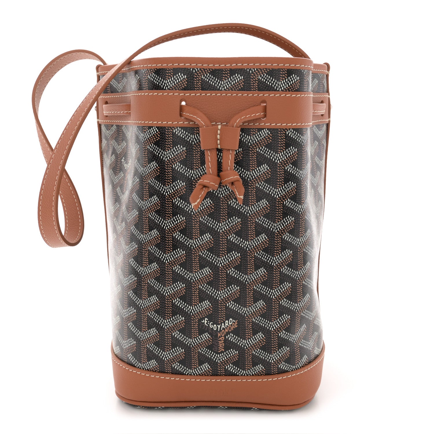 Goyard Goyardine Petit Flot Bucket Bag PM Black Gold 1 of 9