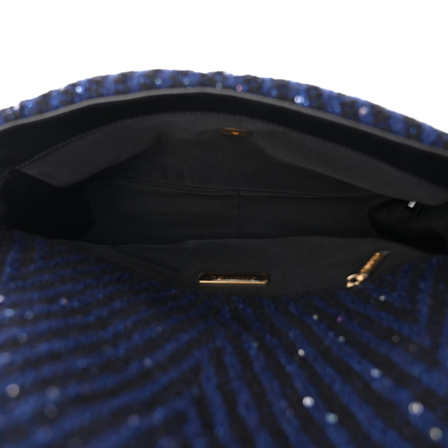 Tweed Sequin Quilted Large Chanel 19 Flap Blue Multicolor