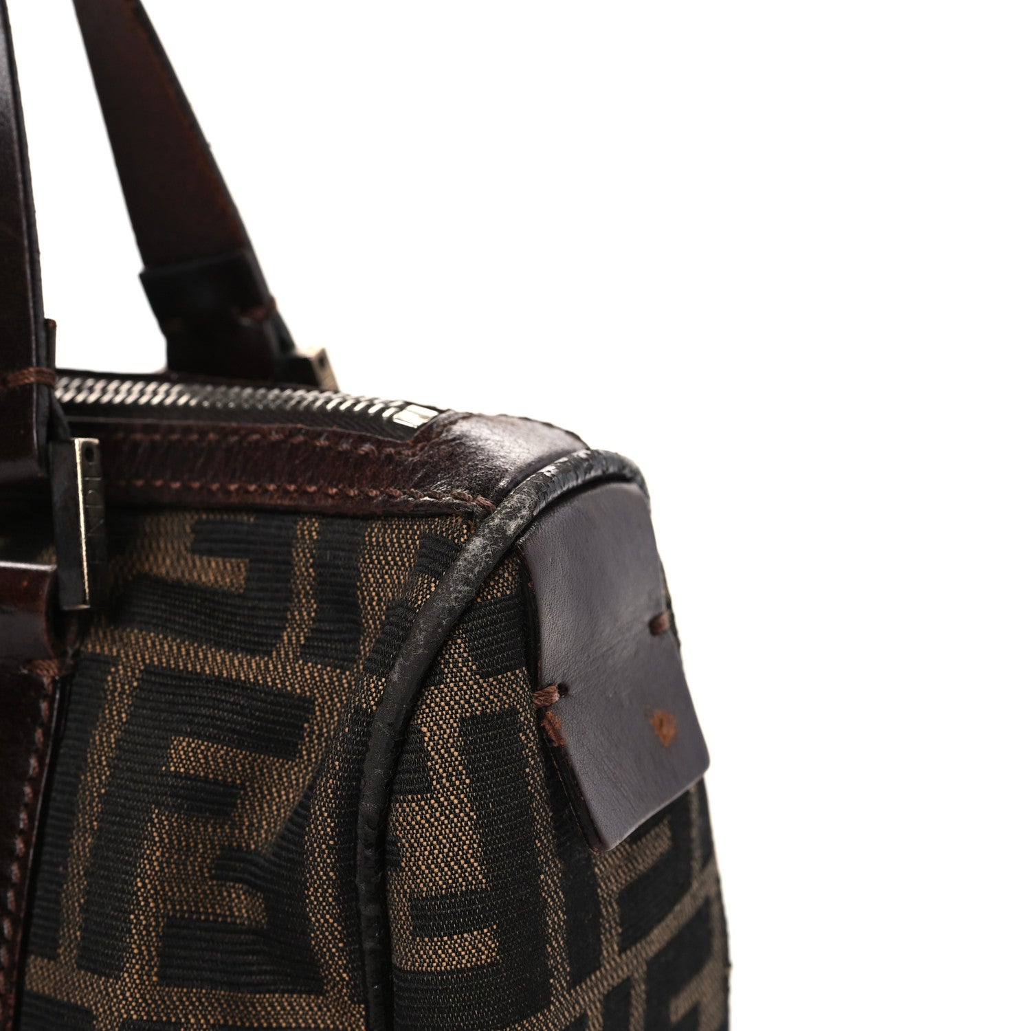 Fendi Zucca Mini Boston Satchel Tobacco 11 of 16