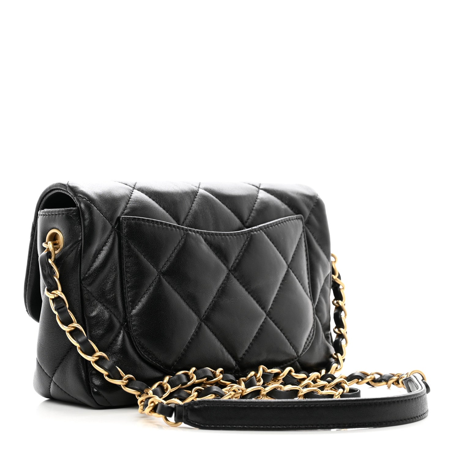 Chanel Lambskin Plexiglass Quilted Coco Love Flap Black 3 of 10