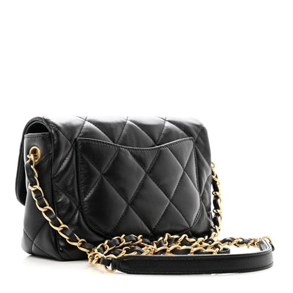 Chanel Lambskin Plexiglass Quilted Coco Love Flap Black 3 of 10