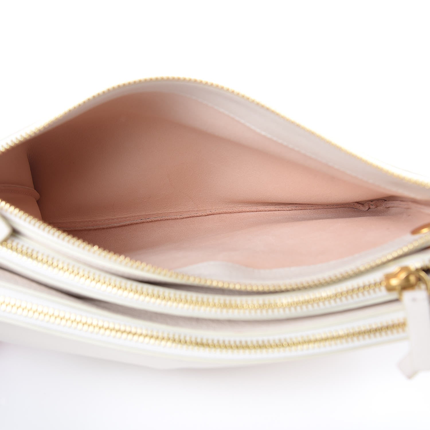 Celine Goatskin Large Trio Crossbody Bag White 5 of 14