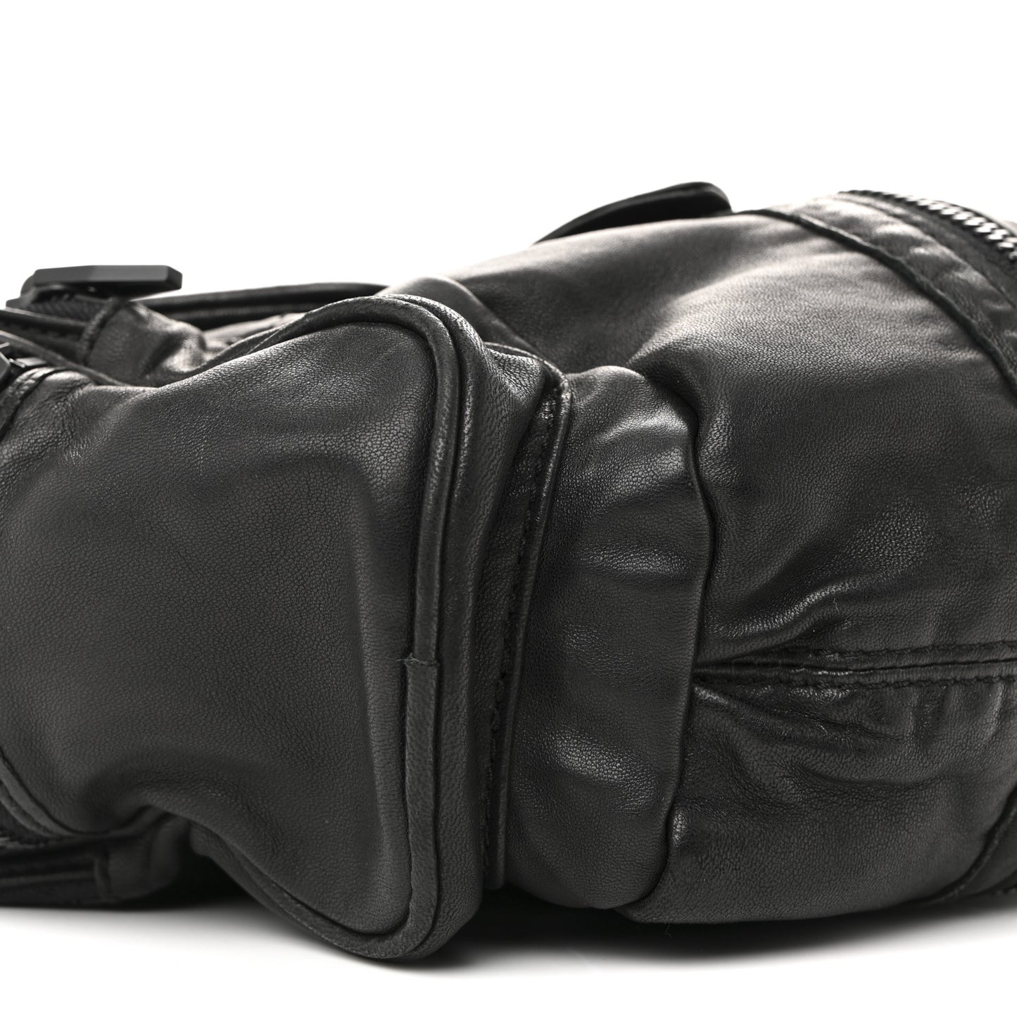 Lambskin Marti Backpack Bag Washed Black Iridescent Hardware